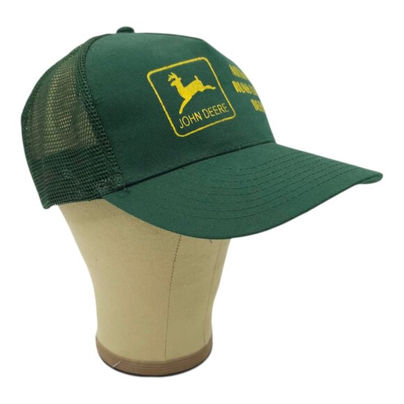 John Deere Mesh Strapback Cap Trucker Baseball Hat Nothing Runs Like A Deere - Picture 3 of 14